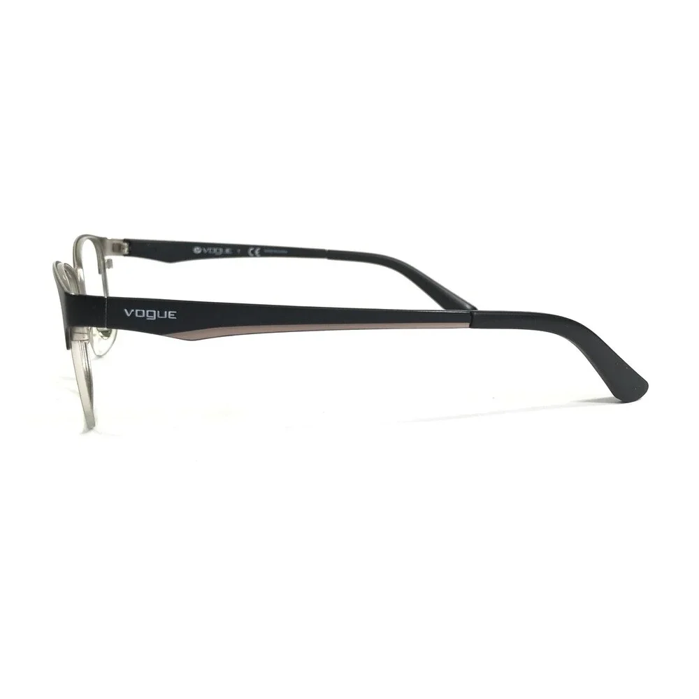 Vogue Eyeglasses Frames VO 3940 352-S Black Silver Square Full Rim 52-16-140